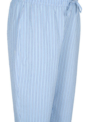 Väljät raidalliset yöhousut puuvillasta, Chambray Blue Stripe, Packshot image number 2