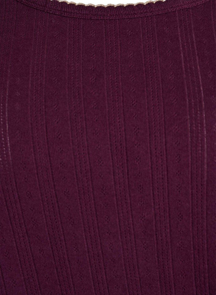 Luomupuuvillainen pyjamapaita rei&rsquo;itetyll&auml; kirjailulla, Tumma Bordeaux, Packshot image number 2