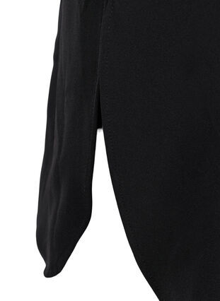 Pitkä paitatakki napituksella, Black, Packshot image number 3