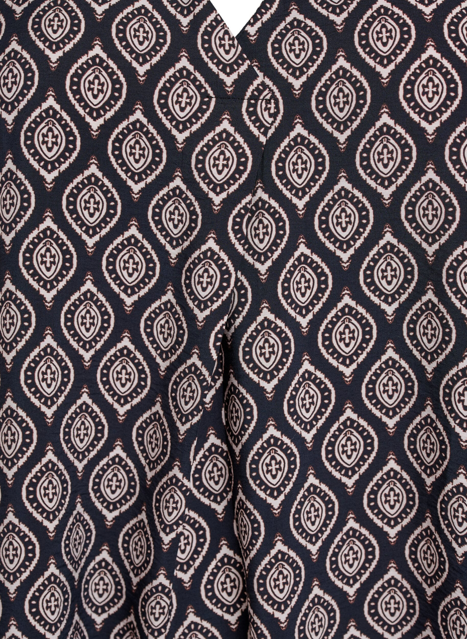 ZizziViskoosimekko, jossa on V-p&auml;&auml;ntie, Sininen, Packshot image number 2