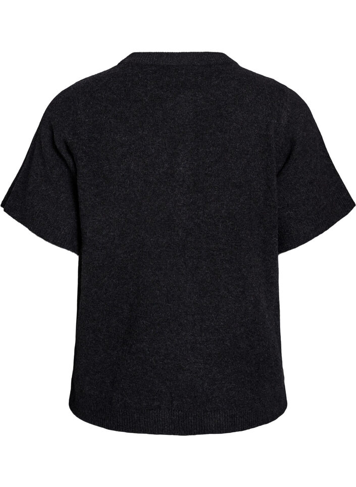 Lyhythihainen neuletakki, Harmaa, Packshot image number 1