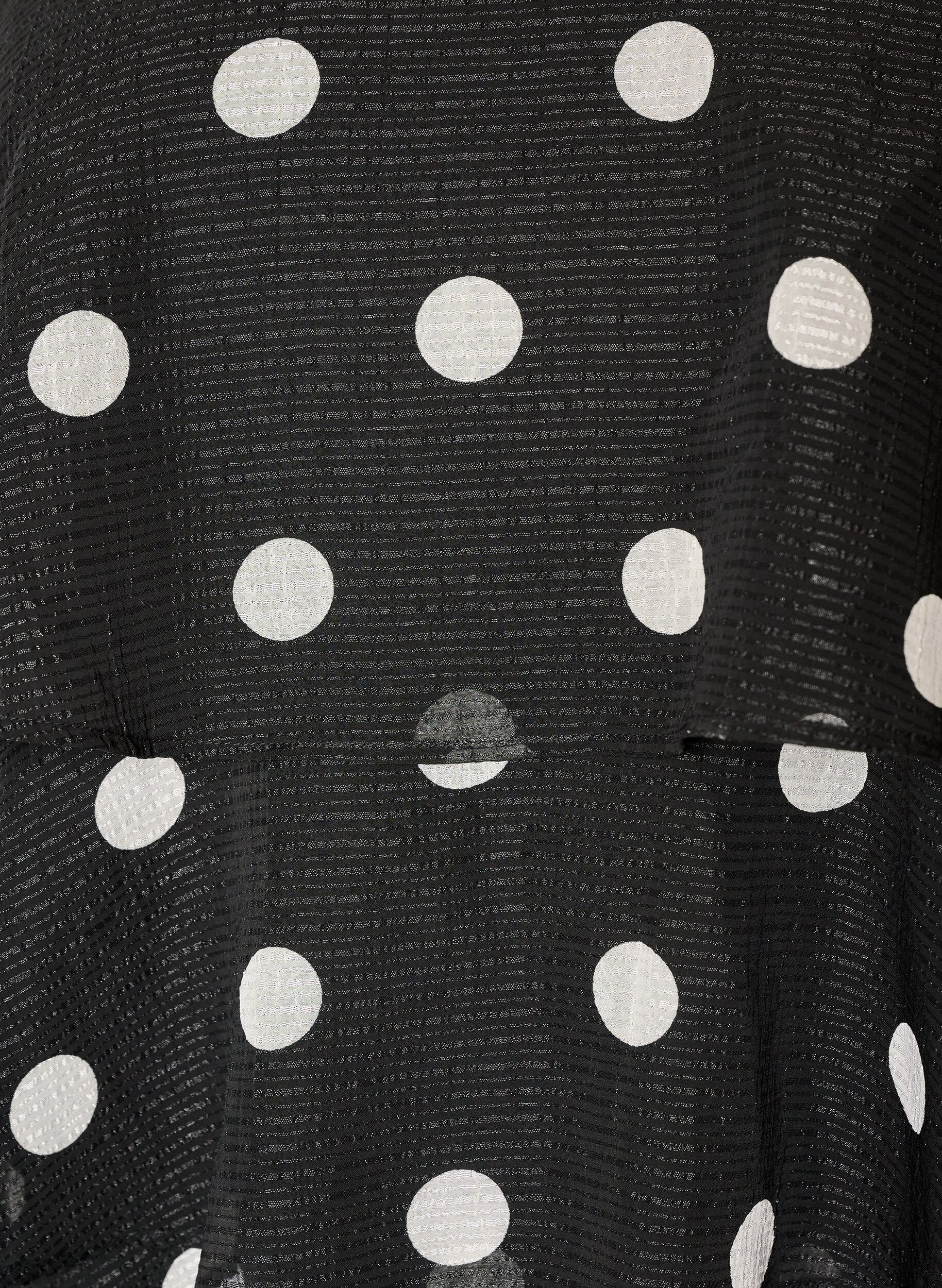 ZizziKerrostettu toppi r&ouml;yhel&ouml;ill&auml; ja spagettiolkaimilla, Musta, Packshot image number 2