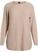 Neulepusero, jossa on vinoraitakuvio ja raglanhihat, Beige, Packshot image number 0