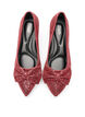 Glitteravokkaat, joissa on rusetti, Punainen, Packshot image number 2