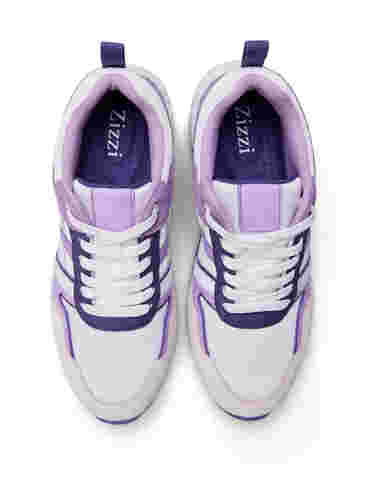 Wide fit -lenkkarit, White Purple, Packshot image number 3