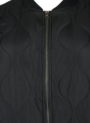 Pitkä topattu takki taskuilla ja vetoketjuilla, Black, Packshot image number 2