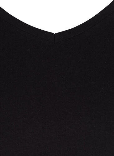 Yksivärinen perus t-paita puuvillasta, Black, Packshot image number 2