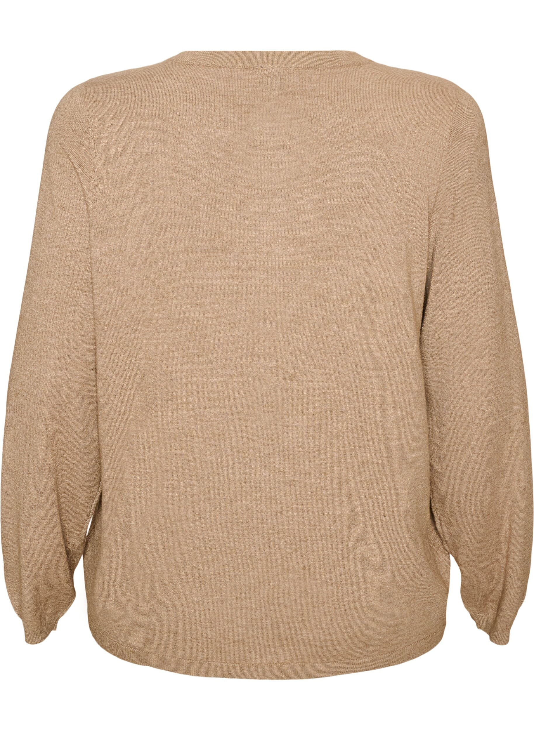 ZizziNeuletakki py&ouml;reill&auml; napeilla, Beige, Packshot image number 1