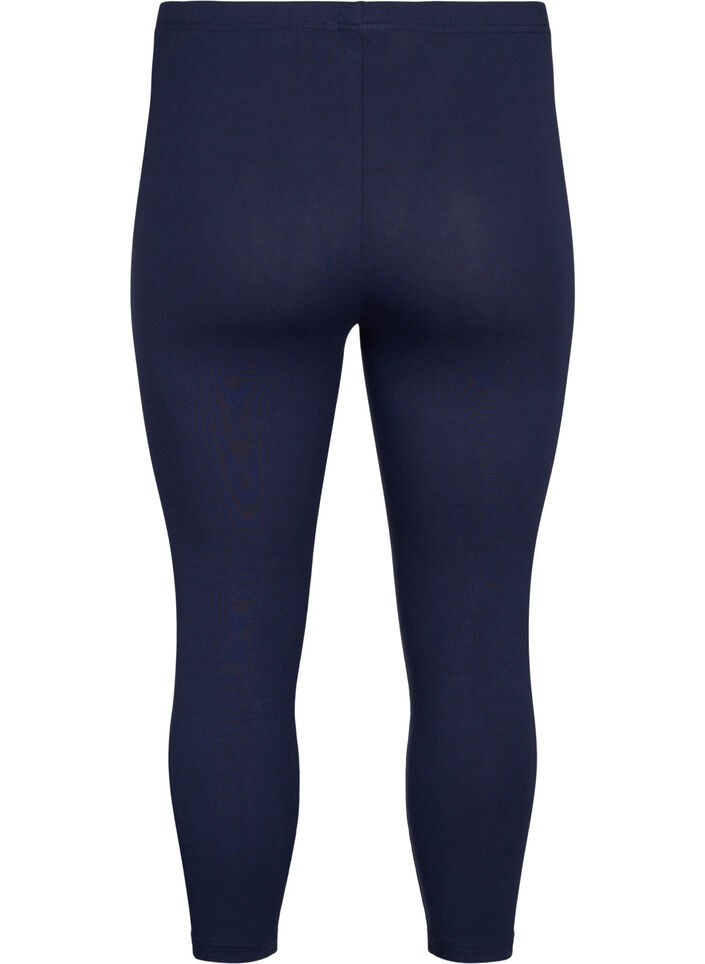 3/4-pituiset viskoosileggingsit, Sininen, Packshot image number 1
