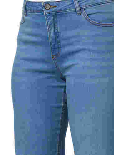 Korkeavyötäröiset Gemma farkut normaalissa mallissa , Light blue, Packshot image number 2
