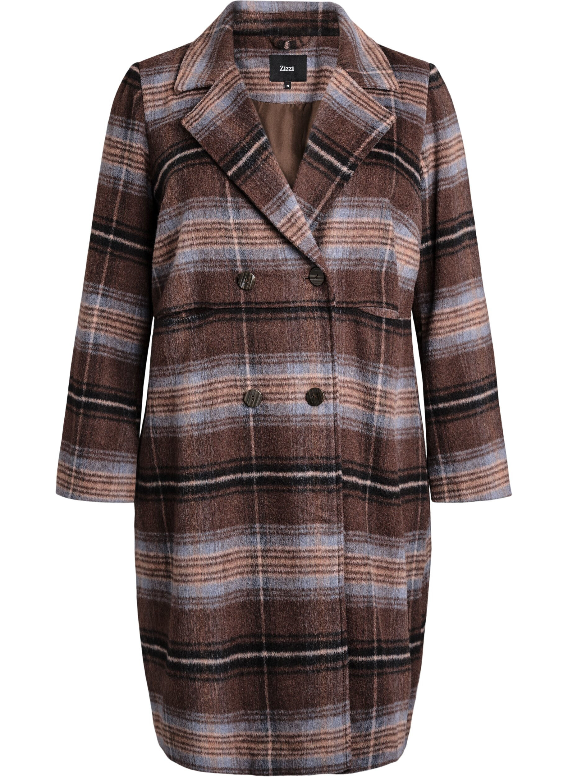 Harjattu ruudullinen takki