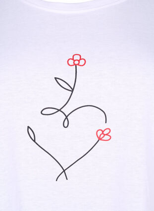 FLASH – kuviollinen t-paita, Bright White Heart, Packshot image number 2
