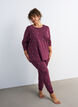Painetut pyjamahousut, Tumma Bordeaux, Model image number 0