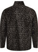 Fleece-takki leopardikuosilla ja korkealla kauluksella, Musta, Packshot image number 1