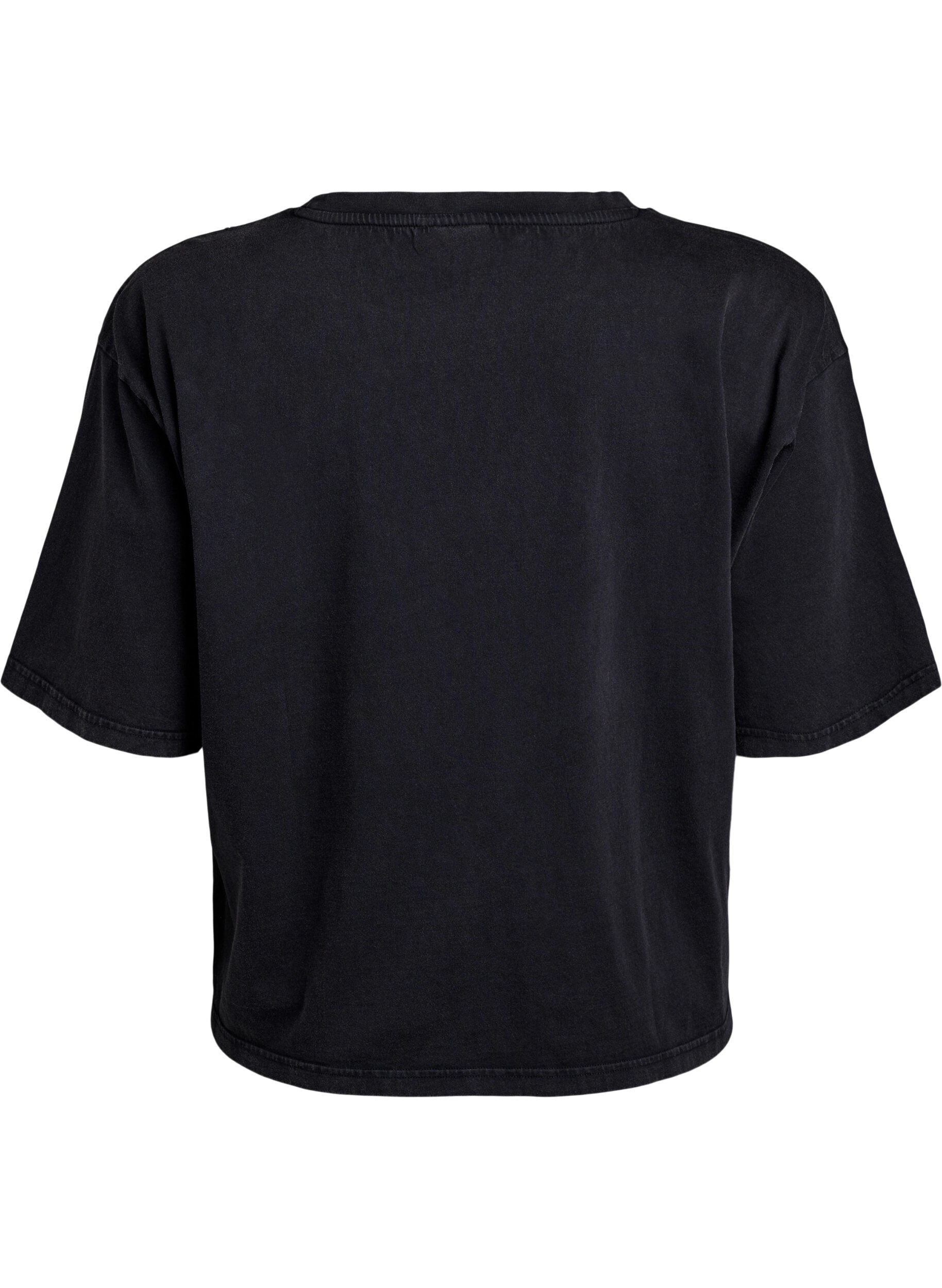 Zizzi Helmill&auml; ja strassikoristeilla varustettu boxy T-paita, Harmaa, Packshot image number 1