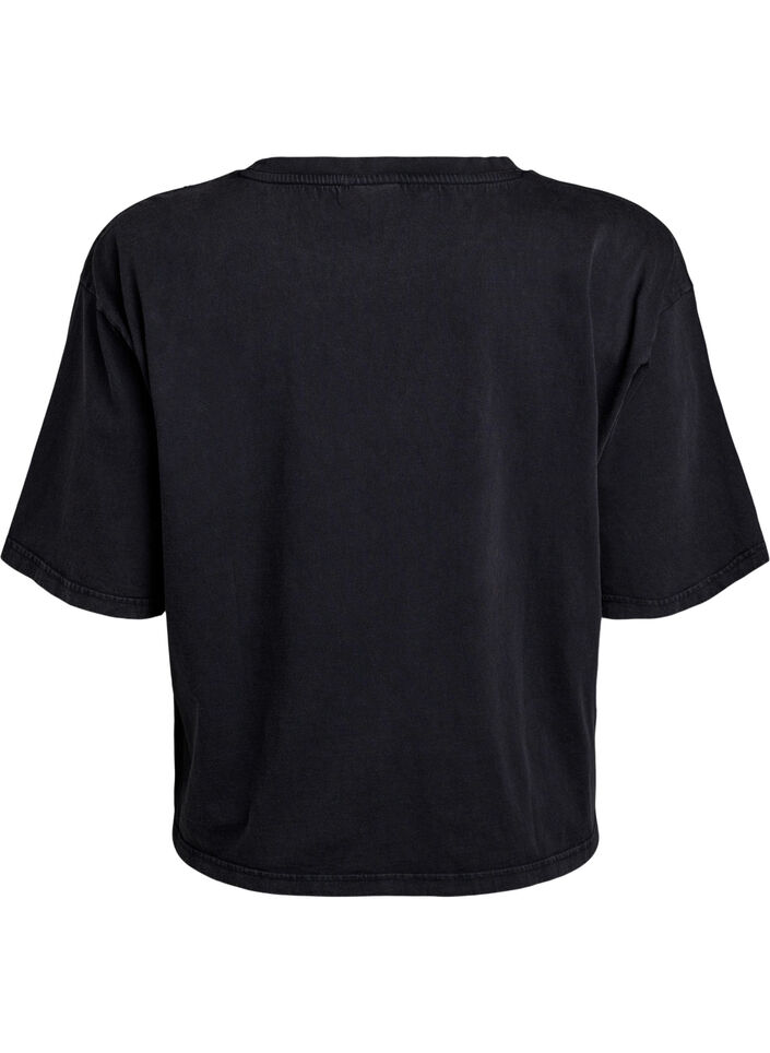 Helmillä ja strassikoristeilla varustettu boxy T-paita, Harmaa, Packshot image number 1