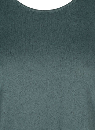 Meleerattu pusero pyöreällä pääntiellä, Balsam Green Mel, Packshot image number 2