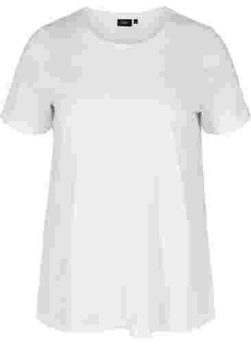 2 lyhythihaista t-paitaa puuvillasta , Black/Bright White, Packshot image number 3