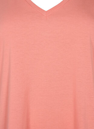 Lyhythihainen t-paita v-pääntiellä, Bright Coral, Packshot image number 2
