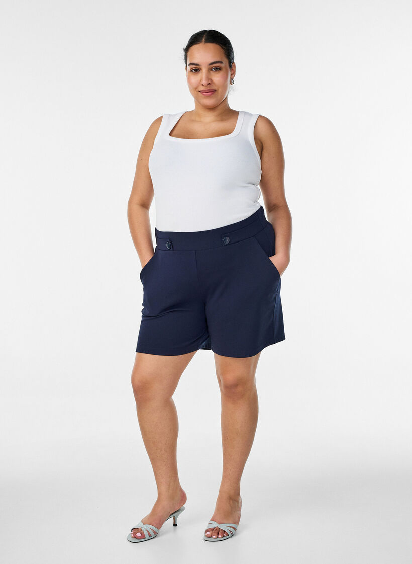 V&auml;lj&auml;t shortsit taskuilla, Sininen, Model image number 1