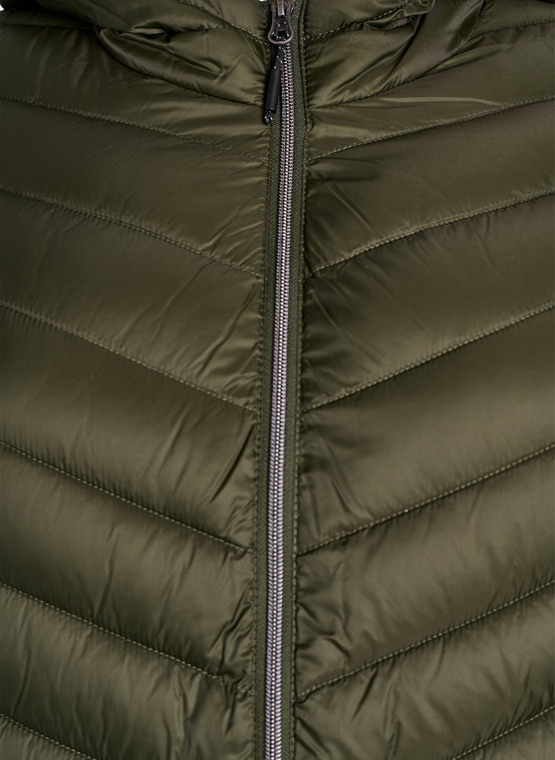 Zizzi Kevyt takki hupulla, Vihre&auml;, Packshot image number 2