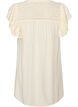 Tunika broderi anglaise -koristeella ja r&ouml;yhel&ouml;hihoilla, Beige, Packshot image number 1