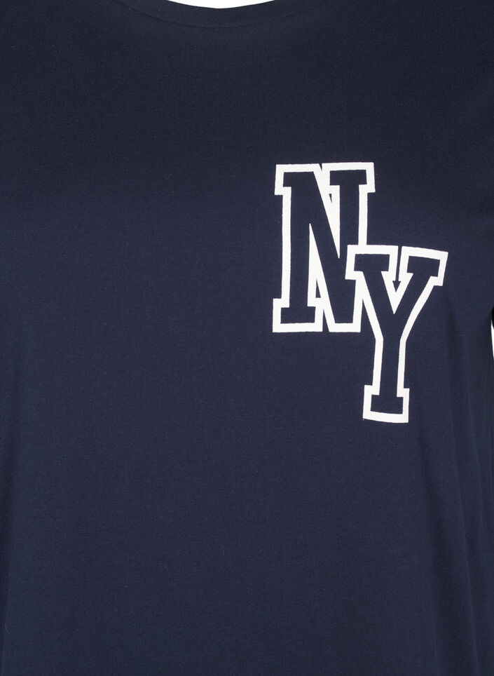 Luomupuuvillainen T-paita printill&auml;, Night Sky Printet, Packshot image number 2