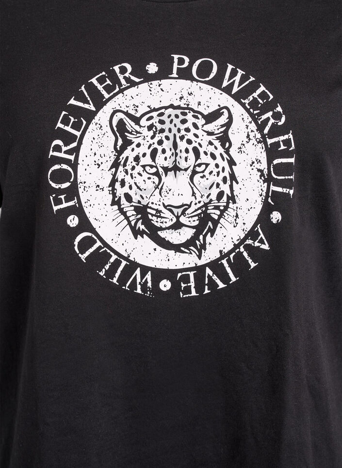 T-paita printill&auml;, Musta, Packshot image number 2