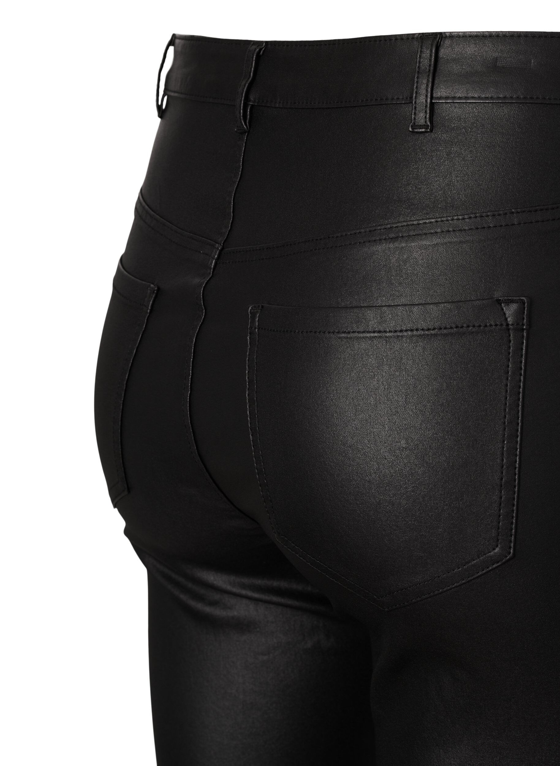 Zizzi Pinnoitetut Ellen bootcut -farkut, Black, Packshot image number 3