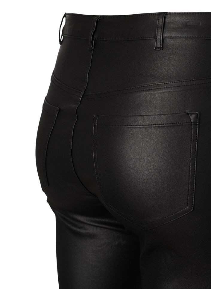 Pinnoitetut Ellen bootcut -farkut, Black, Packshot image number 3