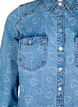 Sydänkuvioitu denim-mekko, Sininen, Packshot image number 2