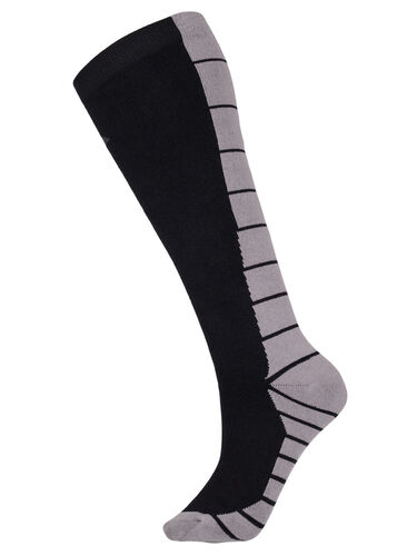 Puuvillaiset talviurheilusukat, Black/Medium Grey, Packshot image number 0