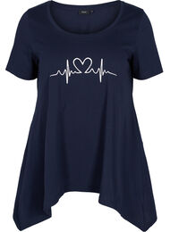 Lyhythihainen puuvillainen t-paita a-mallissa , Night Sky Silv Heart