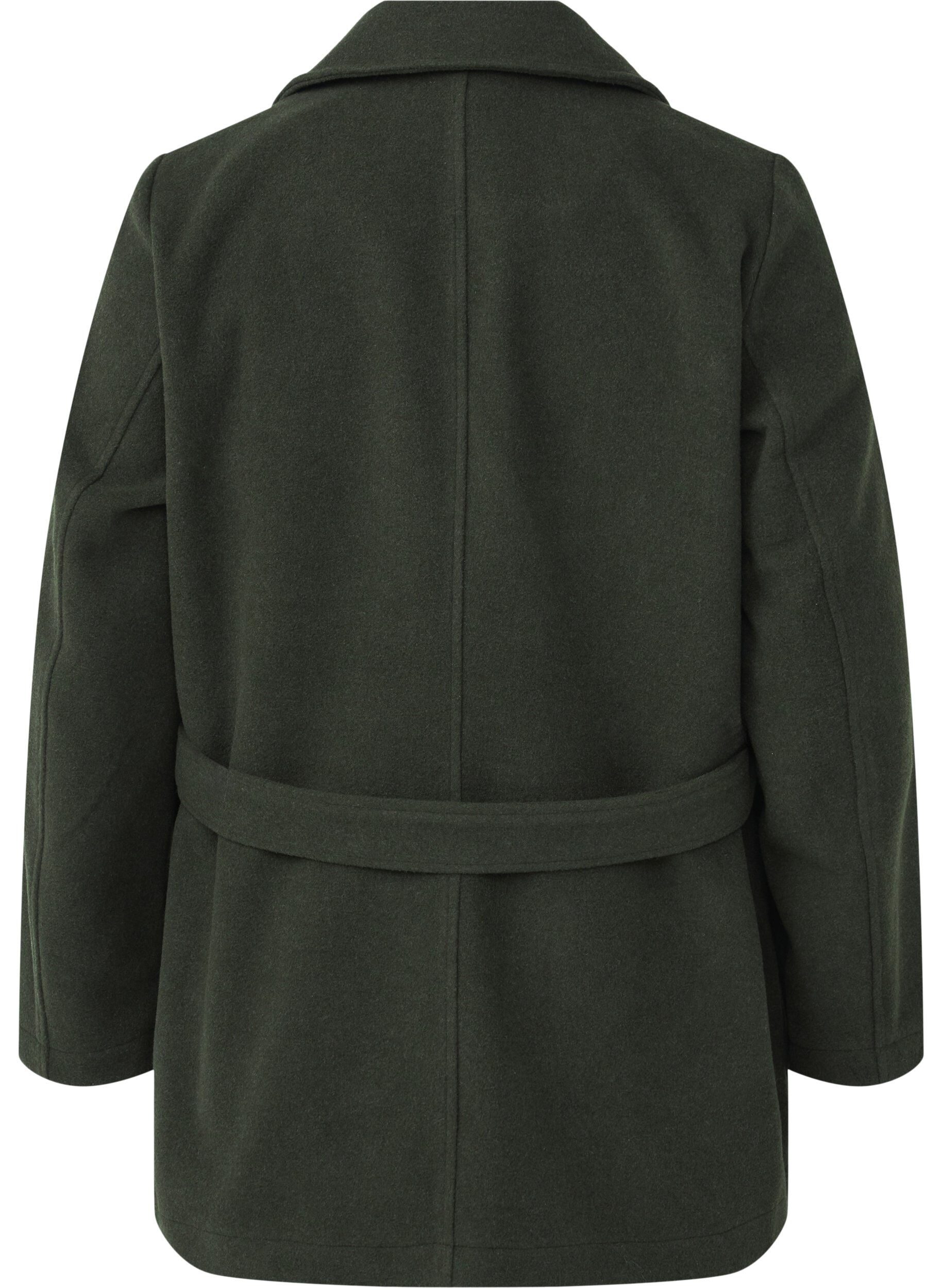 Zizzi Lyhyt villatakki vy&ouml;ll&auml;, Forest Night Mel., Packshot image number 1