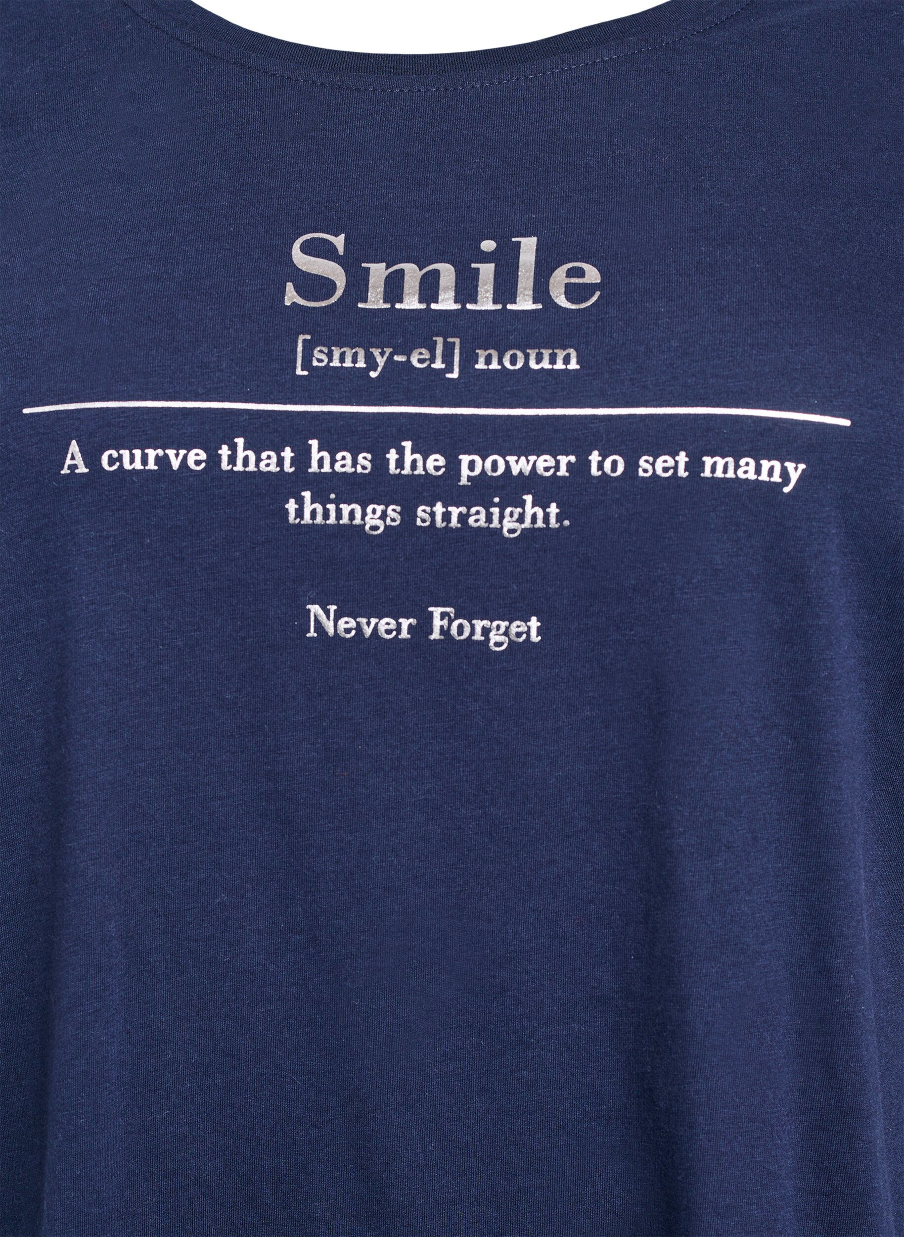 Zizzi FLASH - T-paita motiivilla, Sininen, Packshot image number 2