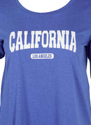 Puuvillainen t-paita painatuksella, Dazzling Blue Califo, Packshot image number 2