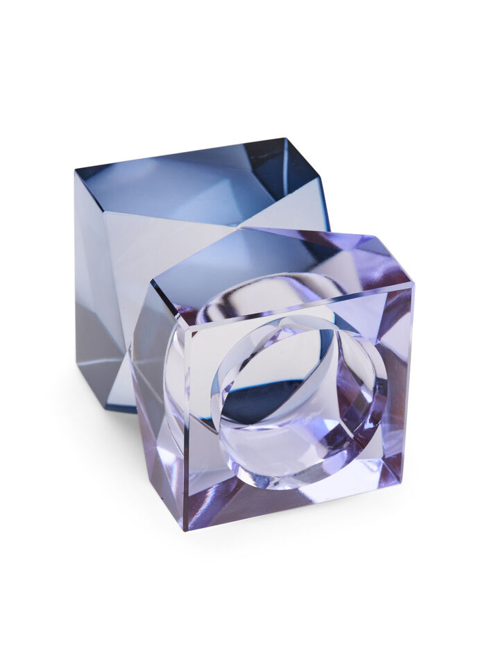 Kynttilänjalka kristallista, Blue, Packshot image number 1