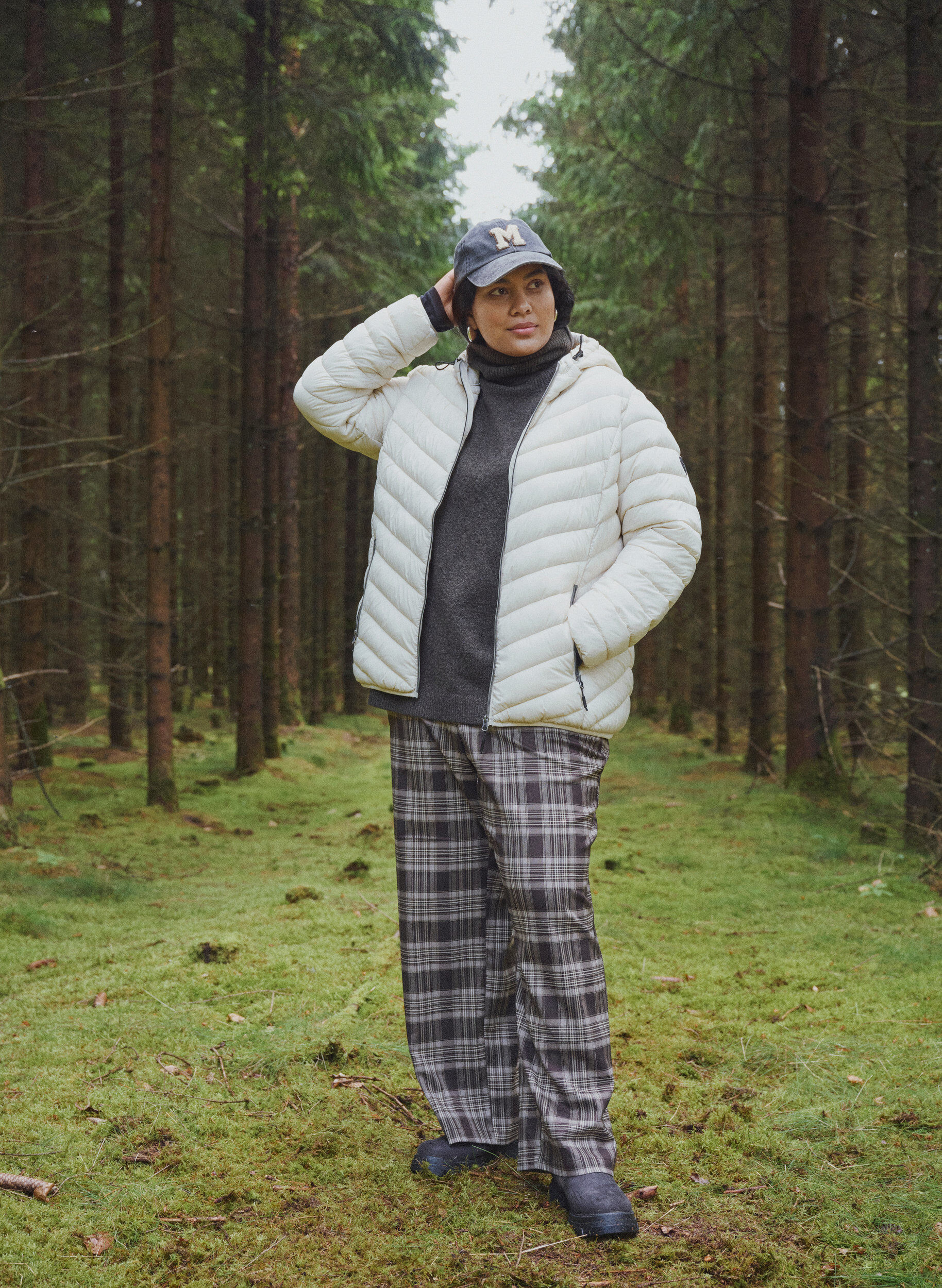 ZizziKevyttakki hupulla, Beige, Image image number 0