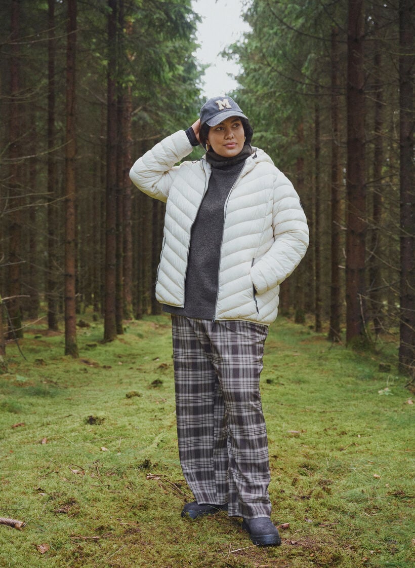 Kevyttakki hupulla, Beige, Image image number 0