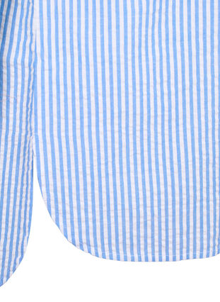 Raidallinen paita, jossa on rintataskut, Light Blue Stripe , Packshot image number 3
