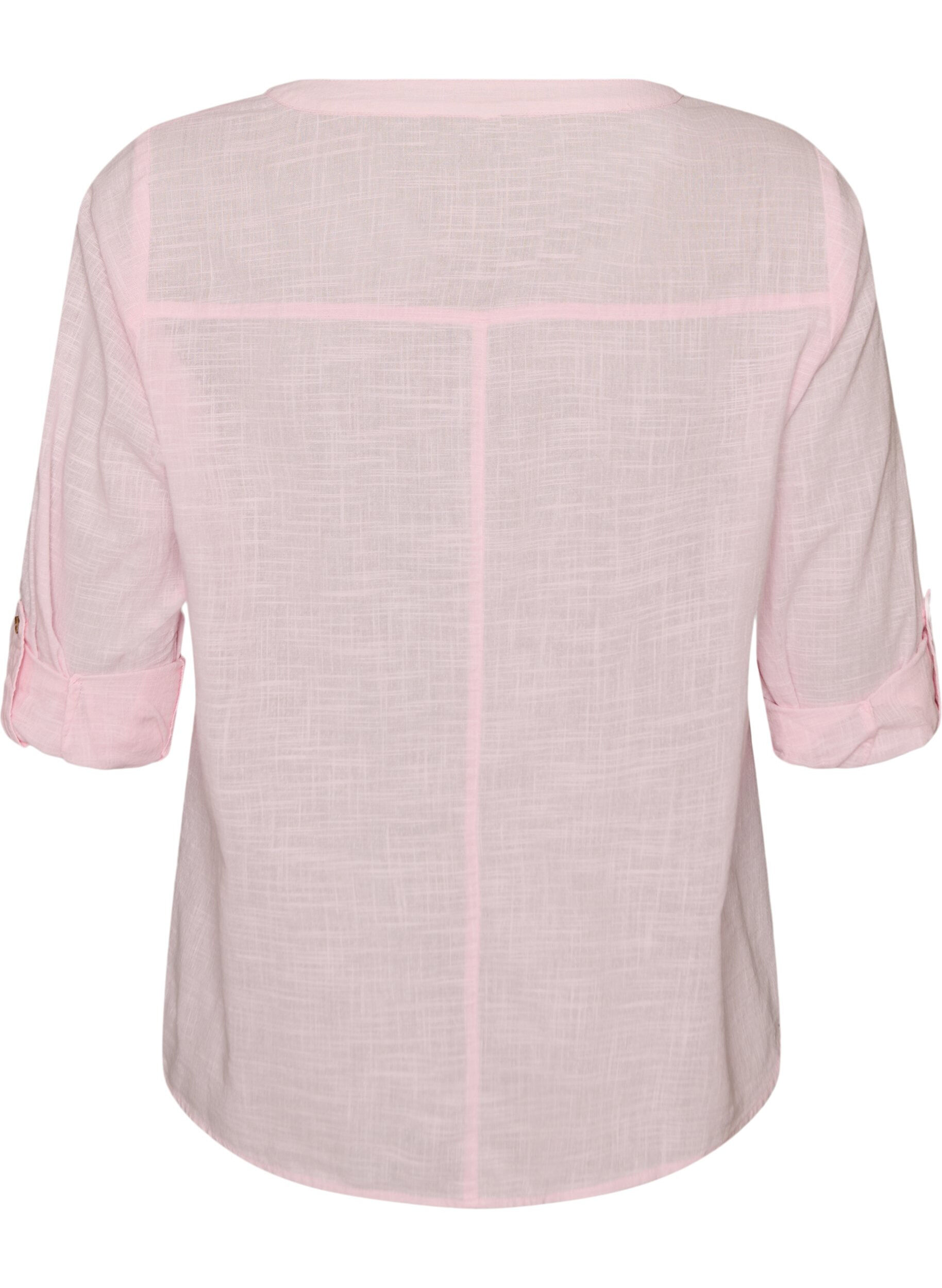 ZizziPuuvillainen puseropaita v-kaula-aukolla, Vaaleanpunainen, Packshot image number 1