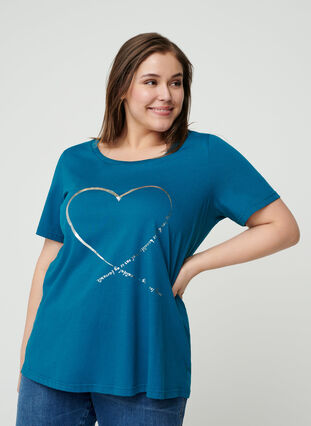 T-paita printillä, Blue Coral, Model image number 0