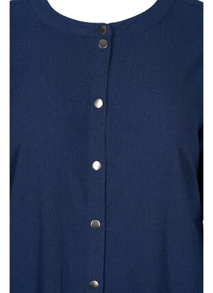 Pitkähihainen paitamekko tekstuurilla, Navy Blazer, Packshot image number 2