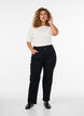 Regular fit Gemma -farkut korkealla vy&ouml;t&auml;r&ouml;ll&auml;, Musta, Model image number 0