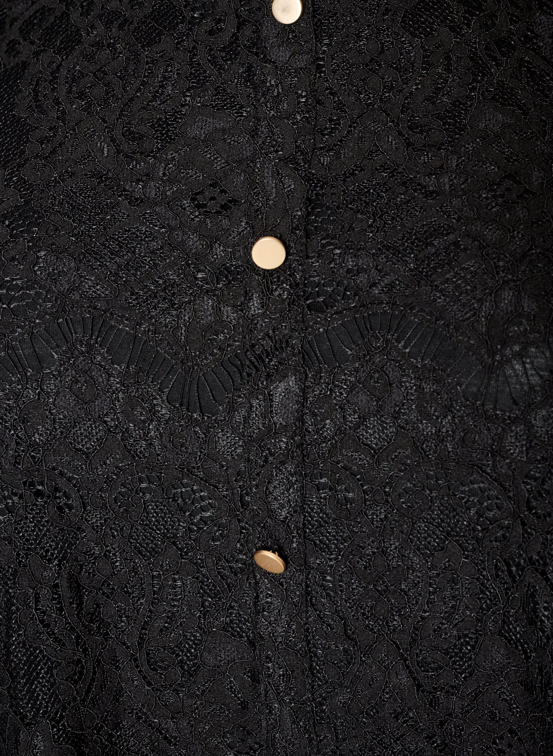 ZizziPitsipusero koristeellisilla napeilla, Musta, Packshot image number 2