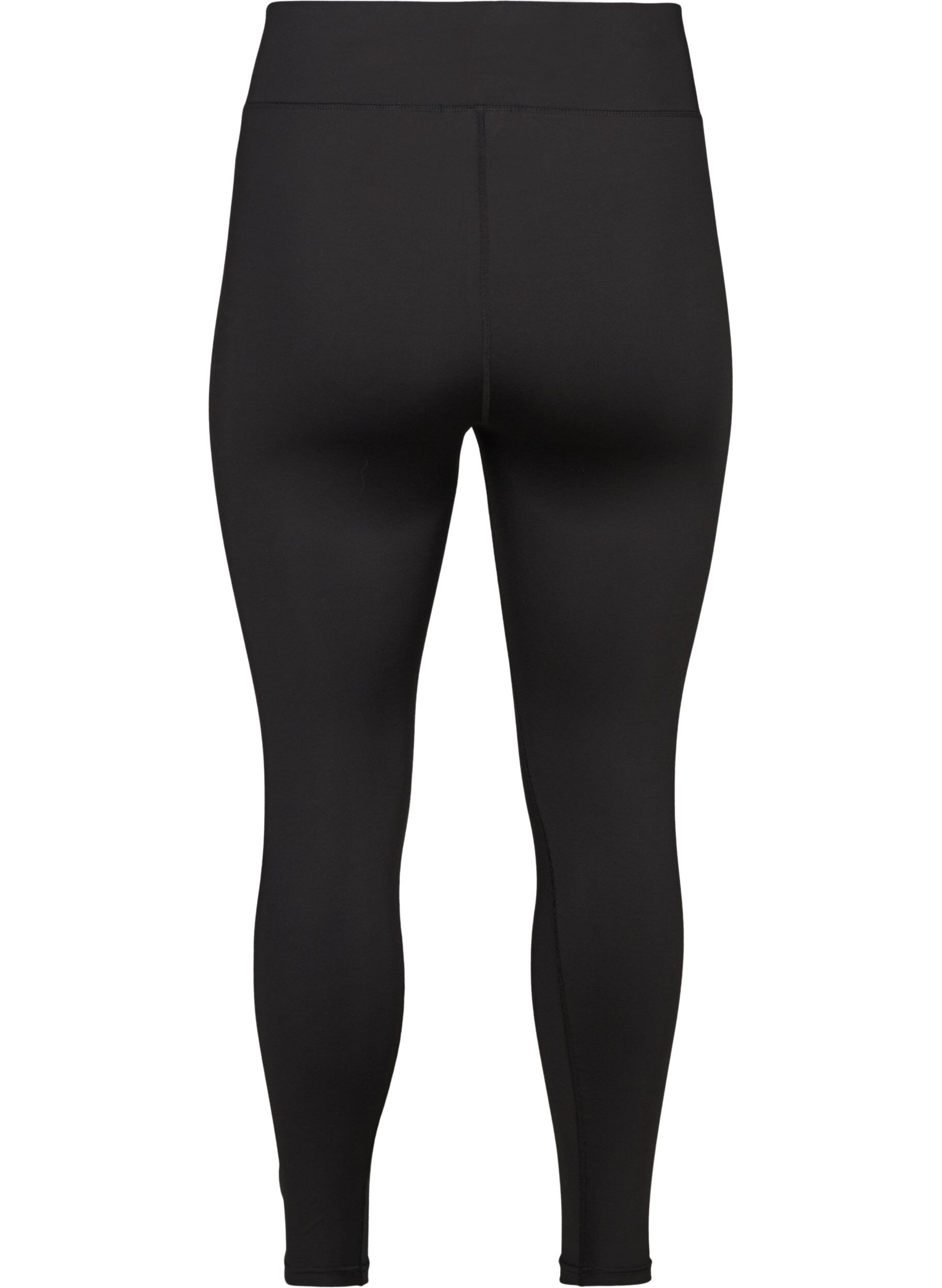 Zizzi Lyhytlahkeiset perus treenileggingsit, Musta, Packshot image number 1