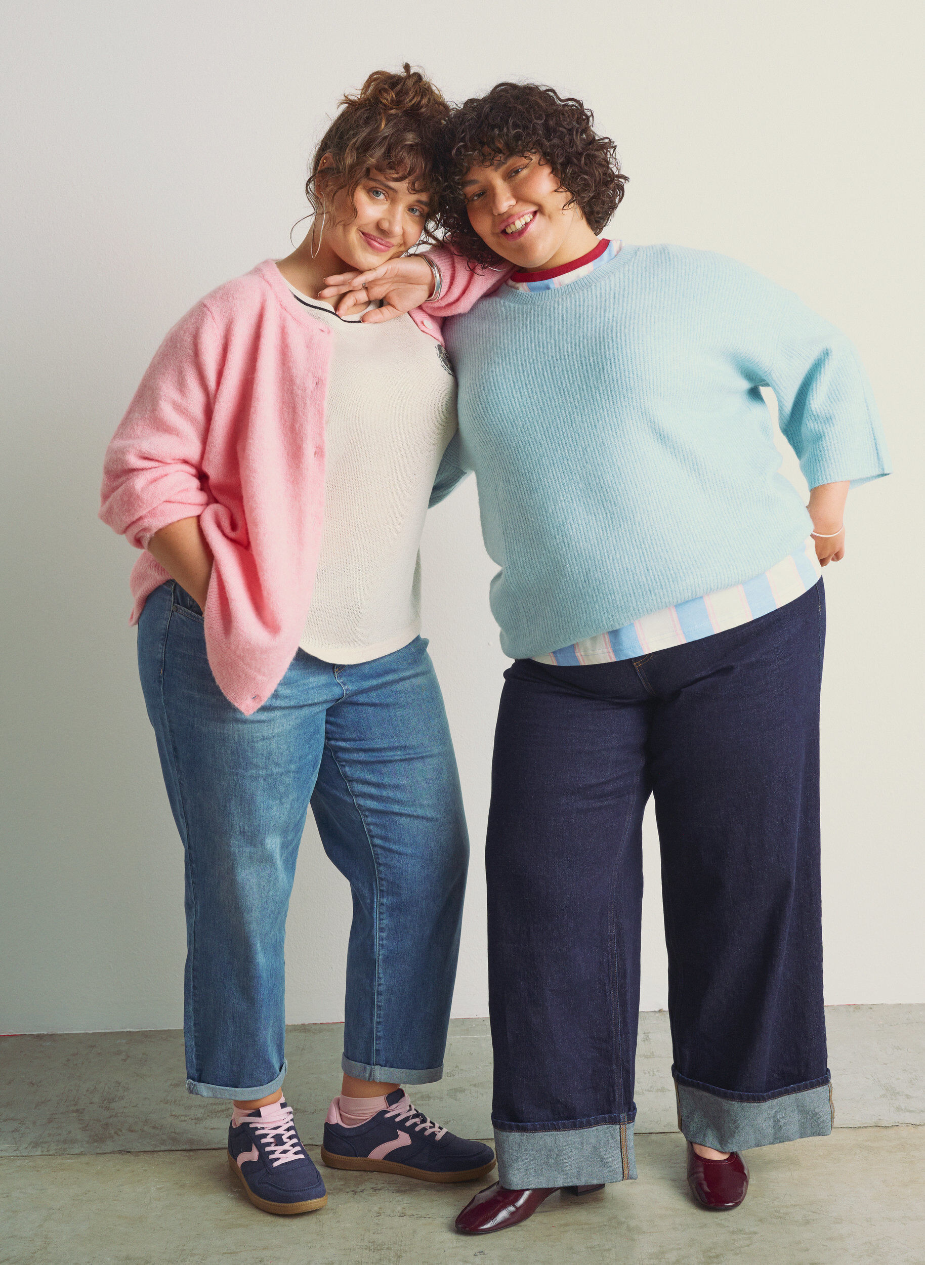 Zizzi Rento neule 3/4-hihoilla, Sininen, Image image number 0