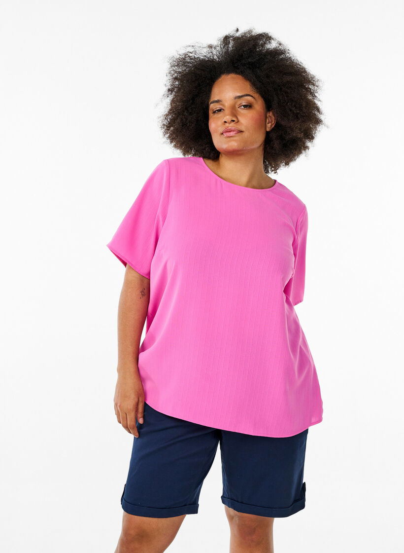 Chino-shortsit taskuilla, Sininen, Model image number 0