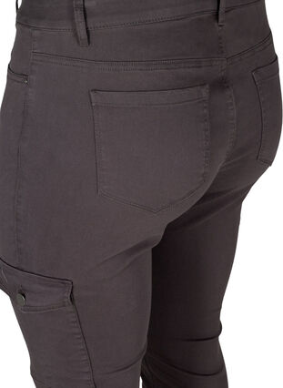 Tyköistuvat housut taskuilla , Grey, Packshot image number 3