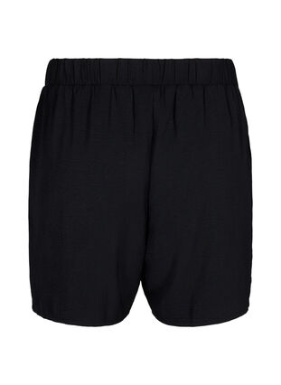 Shortsit, joissa on taskut ja joustava vyötärönauha, Black, Packshot image number 1